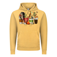 Vintage Mustard coffee cups indian headdress Vintage Hoodie - texasbilliewilder