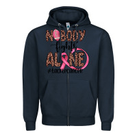 Navy nobody fights alone #tacklecancer Zipper Hoodie - JahusDesignShop