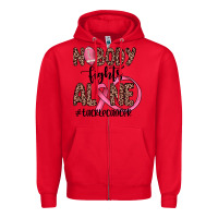 Red nobody fights alone #tacklecancer Zipper Hoodie - JahusDesignShop