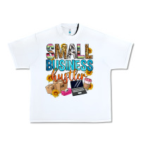 White small business hustler Urban Heavy Tee - Zillion Design Studio