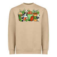 Mushroom panda coffee cups Heavyweight Sweatshirt - Zillion Design Studio