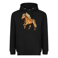 Black Haflinger Horse Heavyweight Hoodie - LillyAllenDesigns