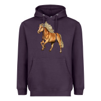 Plum Haflinger Horse Heavyweight Hoodie - LillyAllenDesigns