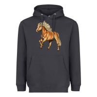 Smoke Haflinger Horse Heavyweight Hoodie - LillyAllenDesigns