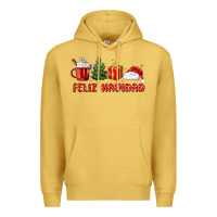 Antique Gold feliz navidad Premium Hoodie - MaliasSmallBusiness