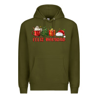 Army Green feliz navidad Premium Hoodie - MaliasSmallBusiness