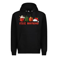 Black feliz navidad Premium Hoodie - MaliasSmallBusiness