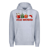Heather Grey feliz navidad Premium Hoodie - MaliasSmallBusiness