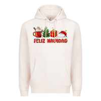 Pale Pink feliz navidad Premium Hoodie - MaliasSmallBusiness