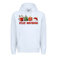 White feliz navidad Premium Hoodie - MaliasSmallBusiness