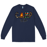 Navy camp life Long Sleeve Tee - CowhideDigitalArt
