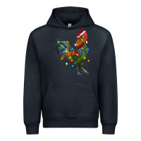 Navy Christmas Lights Rooster Urban Hoodie - RanaPortraitStore