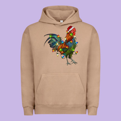 Christmas Lights Rooster Urban Hoodie Designed By Ranaportraitstore