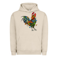 Pigment French Oak Christmas Lights Rooster Urban Hoodie - RanaPortraitStore