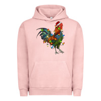 Pigment Salmon Christmas Lights Rooster Urban Hoodie - RanaPortraitStore