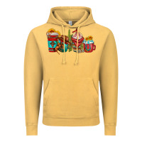 Vintage Mustard cowboy coffee cups Vintage Hoodie - texasbilliewilder