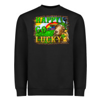 Black Happy Go Lucky Goat Heavyweight Sweatshirt - RanaPortraitStore