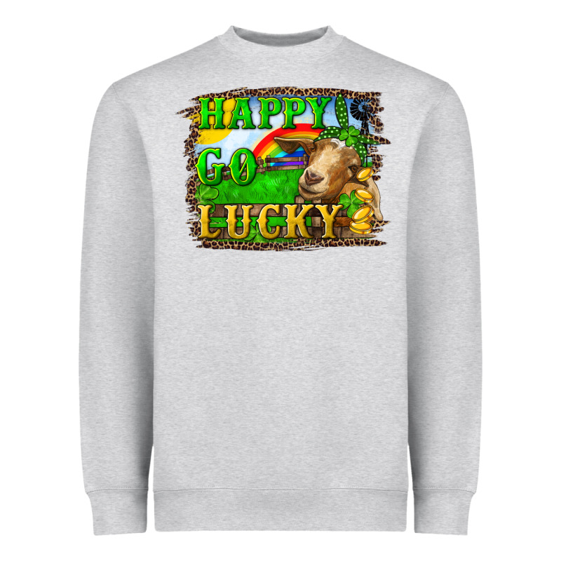 Happy Go Lucky Goat Heavyweight Sweatshirt by RanaPortraitStore | Teevron