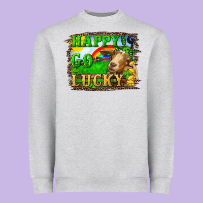 Heavyweight Sweatshirt Happy Go Lucky Goat