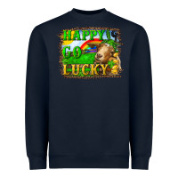 Navy Happy Go Lucky Goat Heavyweight Sweatshirt - RanaPortraitStore