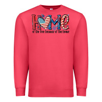 Cardinal home of the free because of the brave Premium Sweatshirt - MaliasSmallBusiness