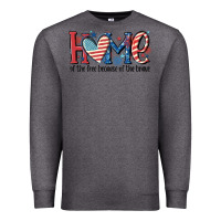 Charcoal Heather home of the free because of the brave Premium Sweatshirt - MaliasSmallBusiness