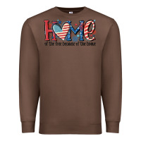 Chestnut home of the free because of the brave Premium Sweatshirt - MaliasSmallBusiness