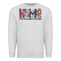 Dove Grey home of the free because of the brave Premium Sweatshirt - MaliasSmallBusiness