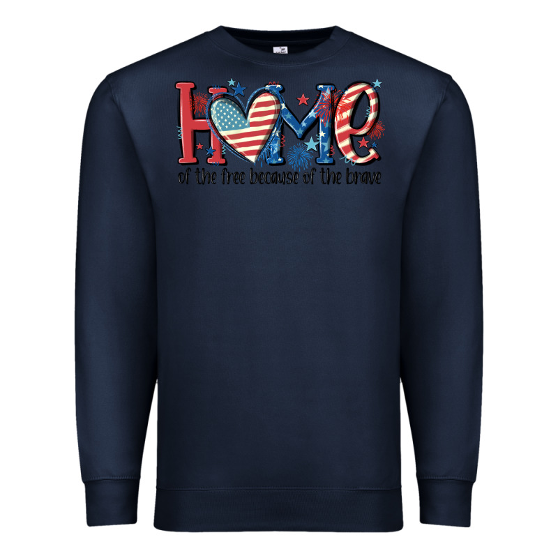 Home Of The Free Because Of The Brave Premium Sweatshirt by MaliasSmallBusiness | Teevron
