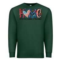 Sports Green home of the free because of the brave Premium Sweatshirt - MaliasSmallBusiness