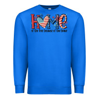 True Royal home of the free because of the brave Premium Sweatshirt - MaliasSmallBusiness