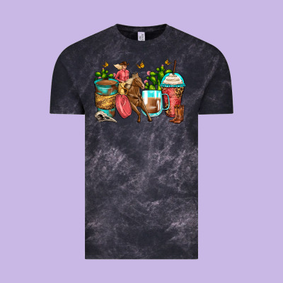 Cowgirl Coffee Cups Vintage Tee Designed By Zillion Design Studio
