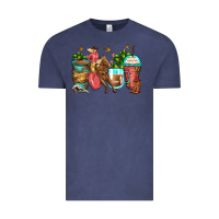 Vintage Denim cowgirl coffee cups Vintage Tee - Zillion Design Studio