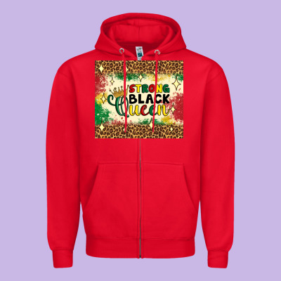 Strong Black Queen Tumbler Zipper Hoodie Designed By Artiststas
