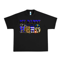 Black my daddy is my hero police Urban Heavy Tee - Zillion Design Studio