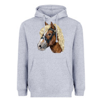 Heather Grey Haflinger Avelignese Horse Heavyweight Hoodie - LillyAllenDesigns