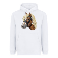 White Haflinger Avelignese Horse Heavyweight Hoodie - LillyAllenDesigns