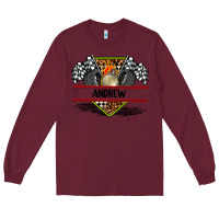 Burgundy custom name race flag and race equipment Long Sleeve Tee - AdoDesignShop