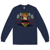 Navy custom name race flag and race equipment Long Sleeve Tee - AdoDesignShop