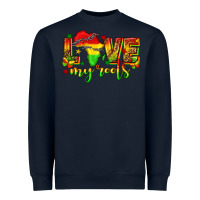 Navy love my roots juneteenth Heavyweight Sweatshirt - texasbilliewilder