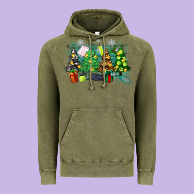 Leopard With Tennis Vintage Hoodie Designed By Zillion Design Studio