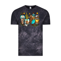 Cloud Black cowboy coffee cups Vintage Tee - Zillion Design Studio