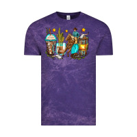 Cloud Purple cowboy coffee cups Vintage Tee - Zillion Design Studio