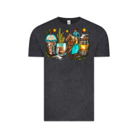 Vintage Black cowboy coffee cups Vintage Tee - Zillion Design Studio
