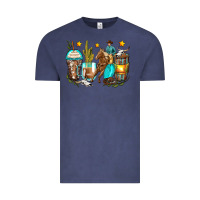 Vintage Denim cowboy coffee cups Vintage Tee - Zillion Design Studio