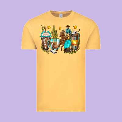 Cowboy Coffee Cups Vintage Tee Designed By Zillion Design Studio