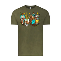 Vintage Olive cowboy coffee cups Vintage Tee - Zillion Design Studio