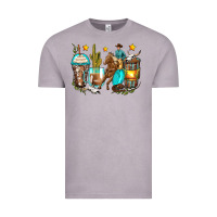 Vintage Zinc cowboy coffee cups Vintage Tee - Zillion Design Studio