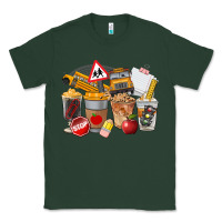 Sports Green School Bus Coffee Cups Classic Tee - FaDigitalArtStudio