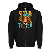 Black can't be tamed longhaired cow Zipper Hoodie - Jasminsmagicworld